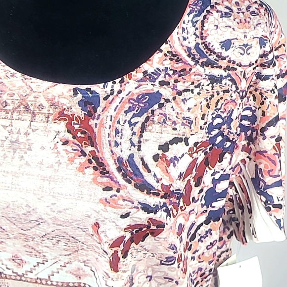 style & co wpmen 0X abstract t-shirt short sleeve - Picture 2 of 4